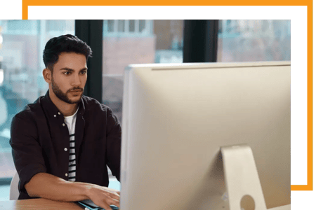 Data analyst verifying and improving data quality
