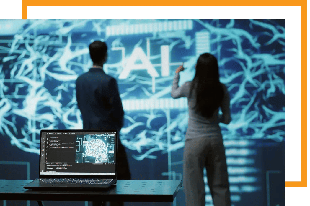 Data Scientists analysing data to forecast future market trends