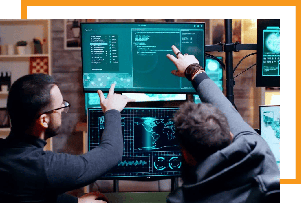 IT team analysing infrastructure data