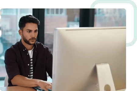 Data analyst verifying and improving data quality