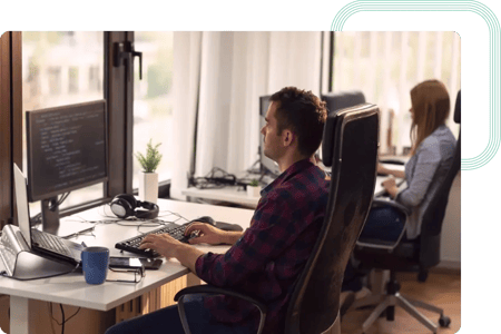 React Developer working on the development of front-end components at the Nearshore centre