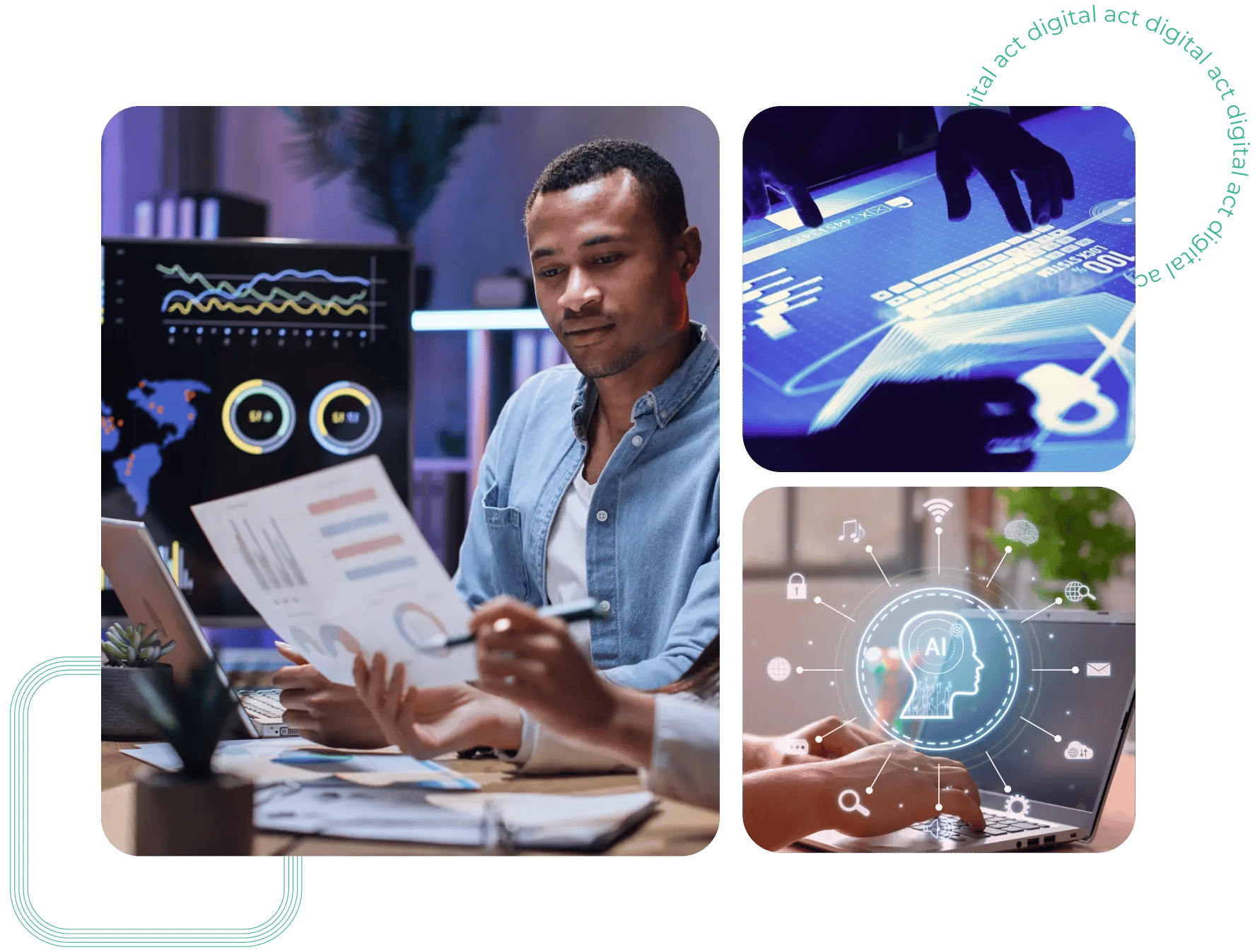 Data Scientist presenting an advanced predictive model and AI solution