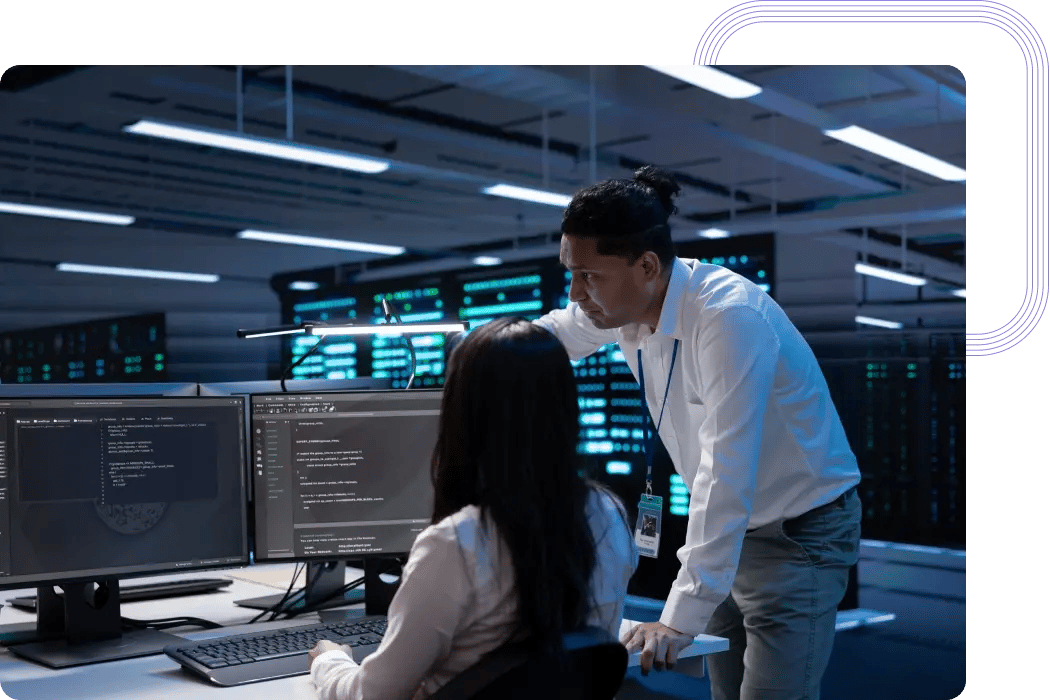 Cybersecurity experts discussing sensitive data protection measures