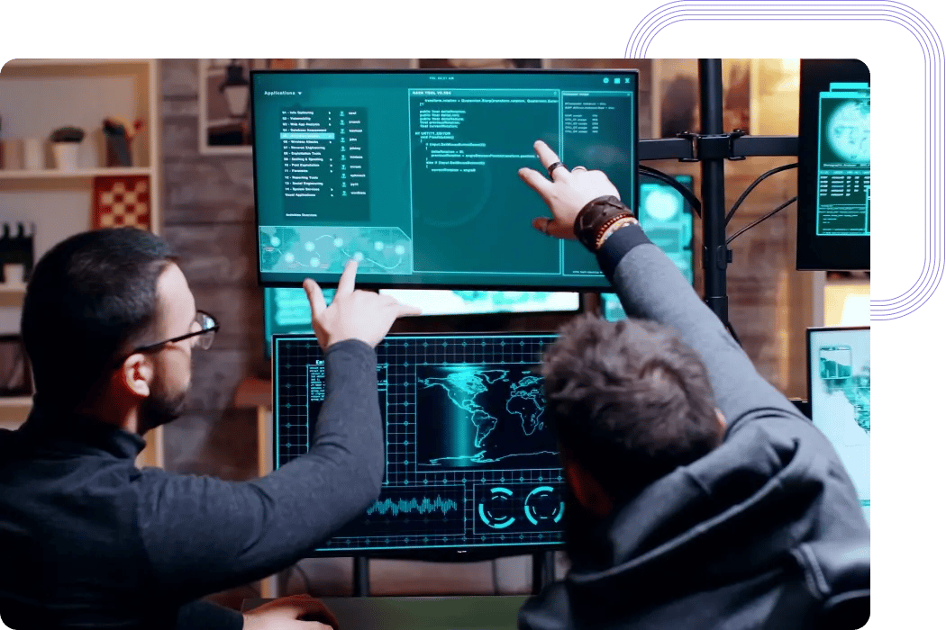 IT team analysing infrastructure data