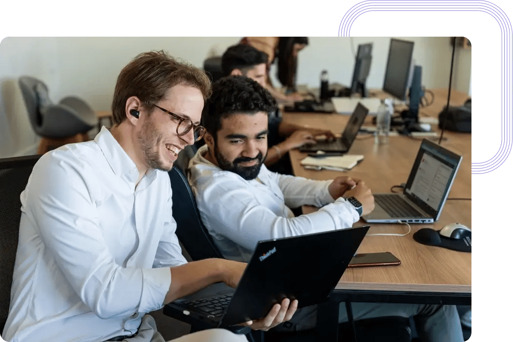 Web Developers testing a new website's interface